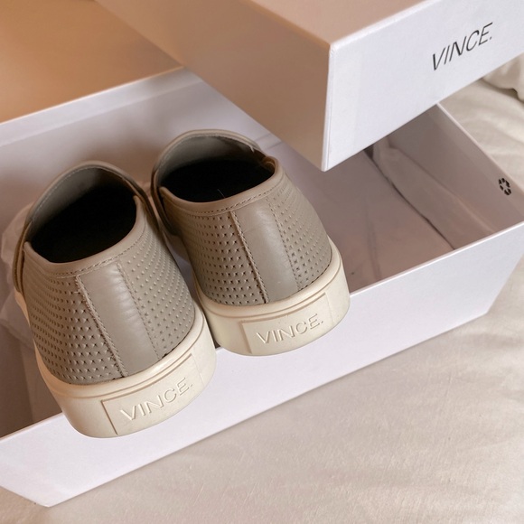 Vince | Blair Leather Perforated Slides - Picture 2 of 4